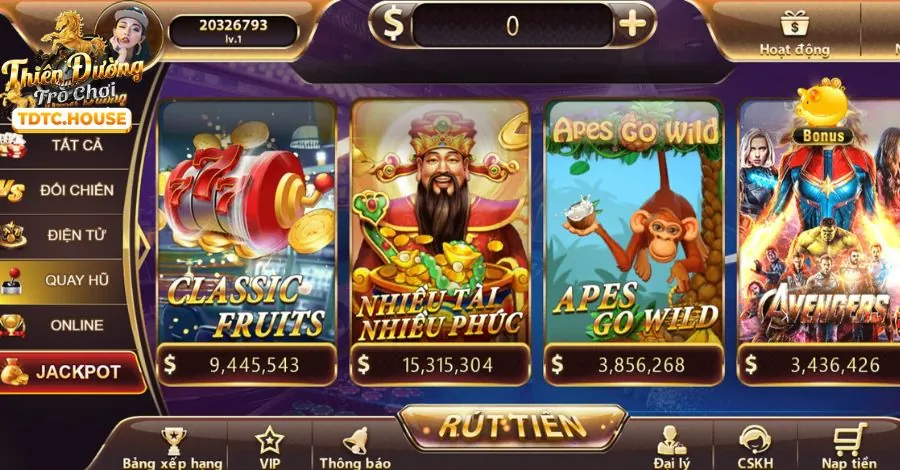Màn hình máy đánh bạc (slot game) với biểu tượng jackpot lớn trên 789bet App
